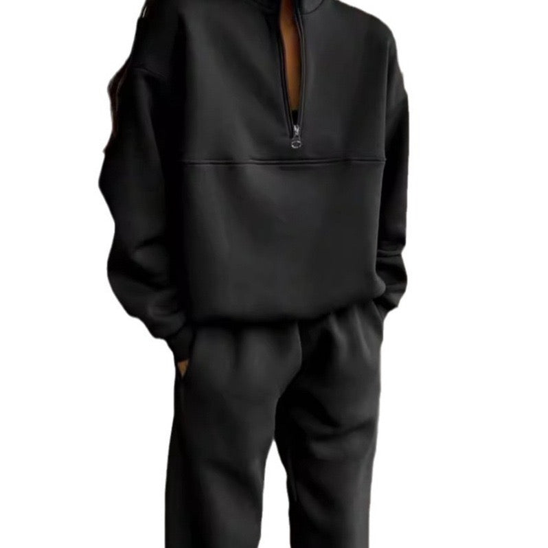 2025 autumn new arrival simple and comfortable stand collar zipper design long sleeve sweatshirt skinny pants suit two piece suit for women