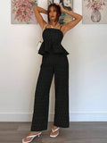 The European and American Style Spring and Summer New Casual Strapless High-Waisted