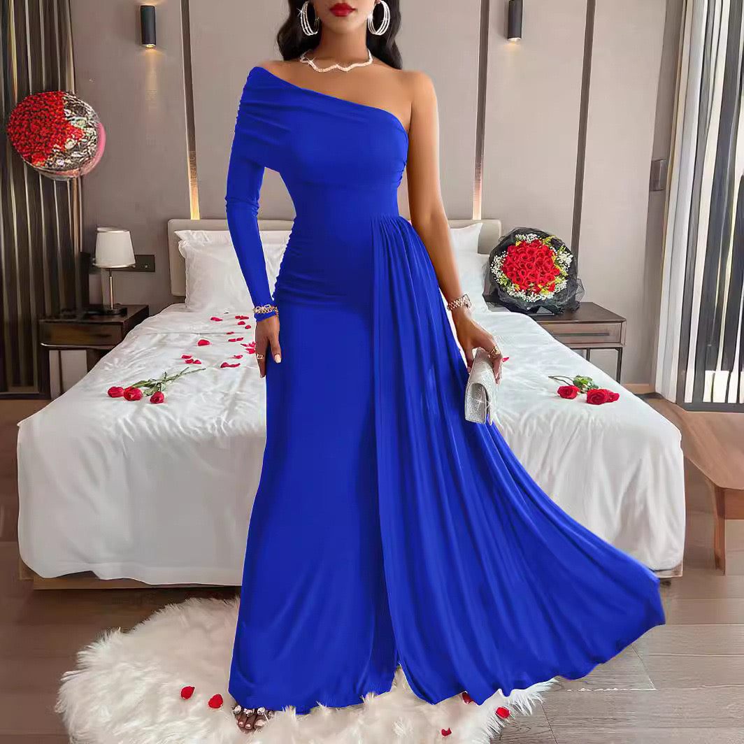 Foreign trade hot-selling cross-border European and American women's clothing temu aliexpress ebay amazon 2024 off-shoulder dress evening dress