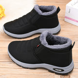 New cotton shoes couple men and women old Beijing plus velvet warm short boots casual cotton boots cross-border snow boots women