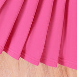 children's clothing pink and white jacket + pleated skirt new baseball jacket