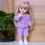 Hot selling foreign trade reborn doll factory full vinyl simulation baby doll girl toy DIY dress-up model