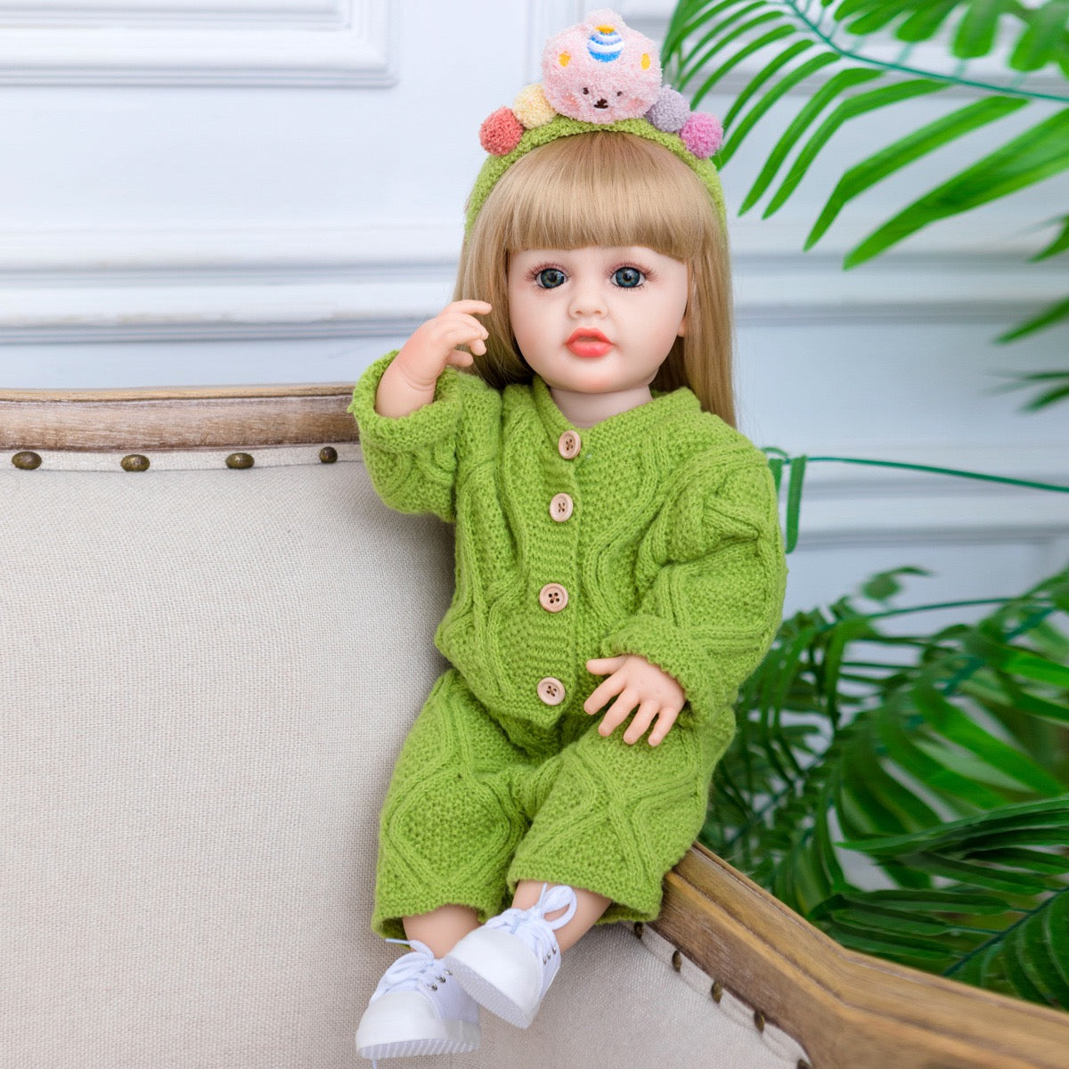 Hot selling foreign trade reborn doll factory full vinyl simulation baby doll girl toy DIY dress-up model