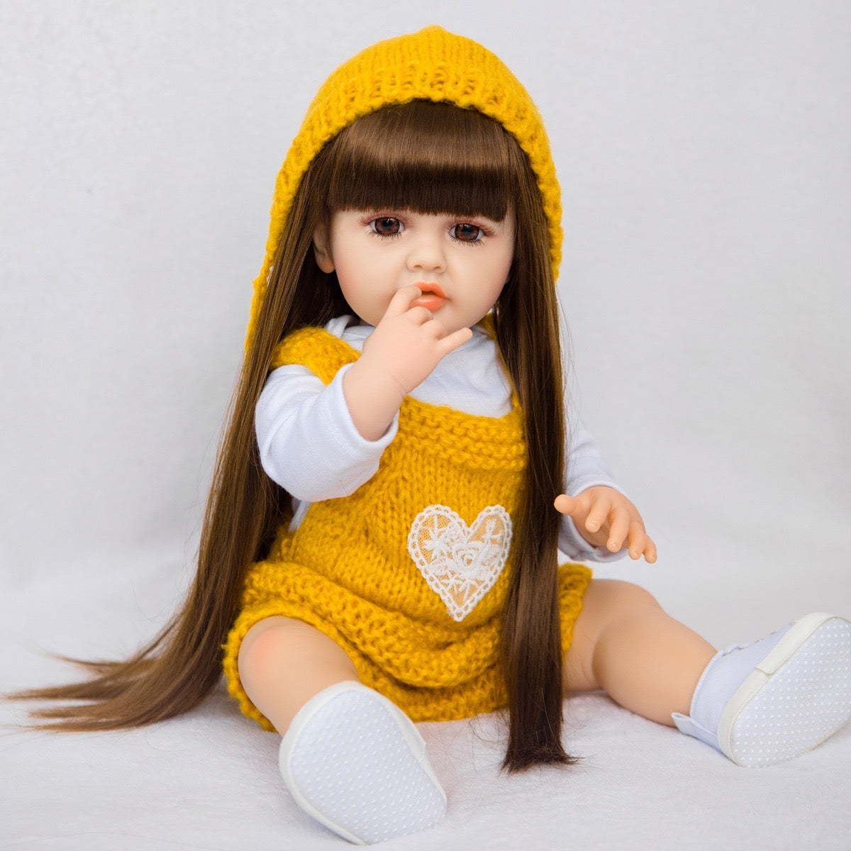 Hot selling foreign trade reborn doll factory full vinyl simulation baby doll girl toy DIY dress-up model