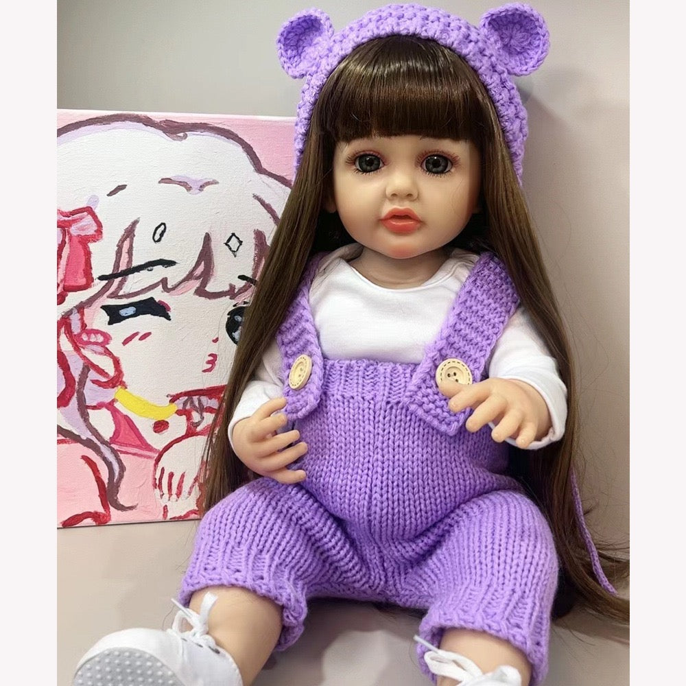 Hot selling foreign trade reborn doll factory full vinyl simulation baby doll girl toy DIY dress-up model