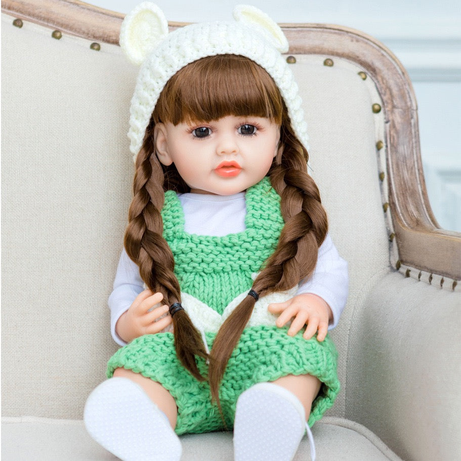 Hot selling foreign trade reborn doll factory full vinyl simulation baby doll girl toy DIY dress-up model