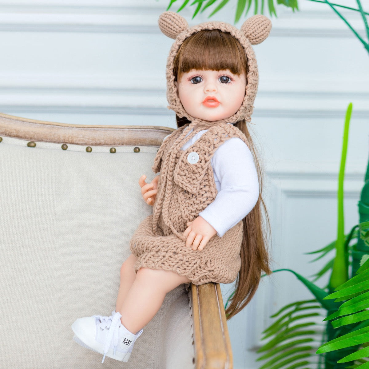 Hot selling foreign trade reborn doll factory full vinyl simulation baby doll girl toy DIY dress-up model