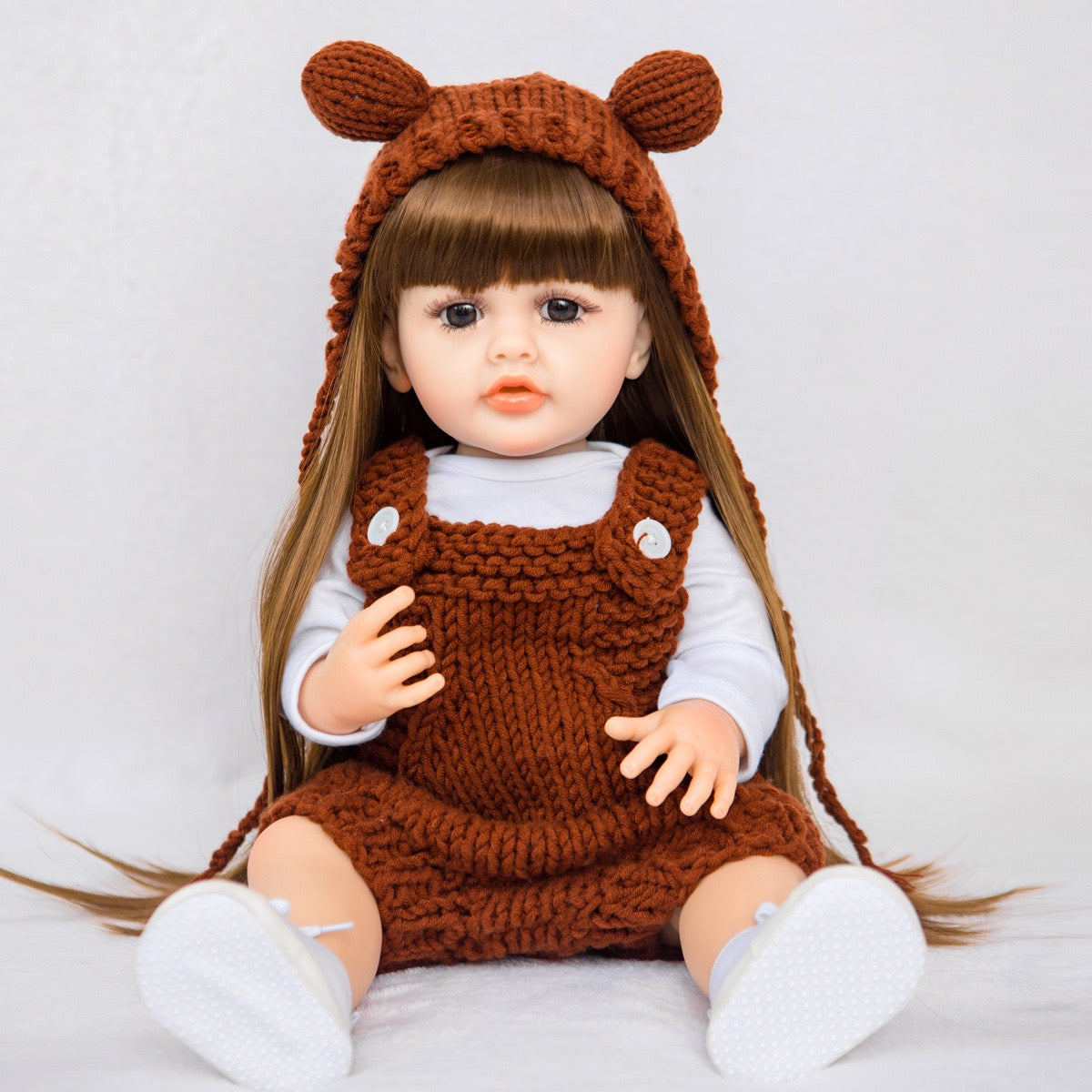 Hot selling foreign trade reborn doll factory full vinyl simulation baby doll girl toy DIY dress-up model