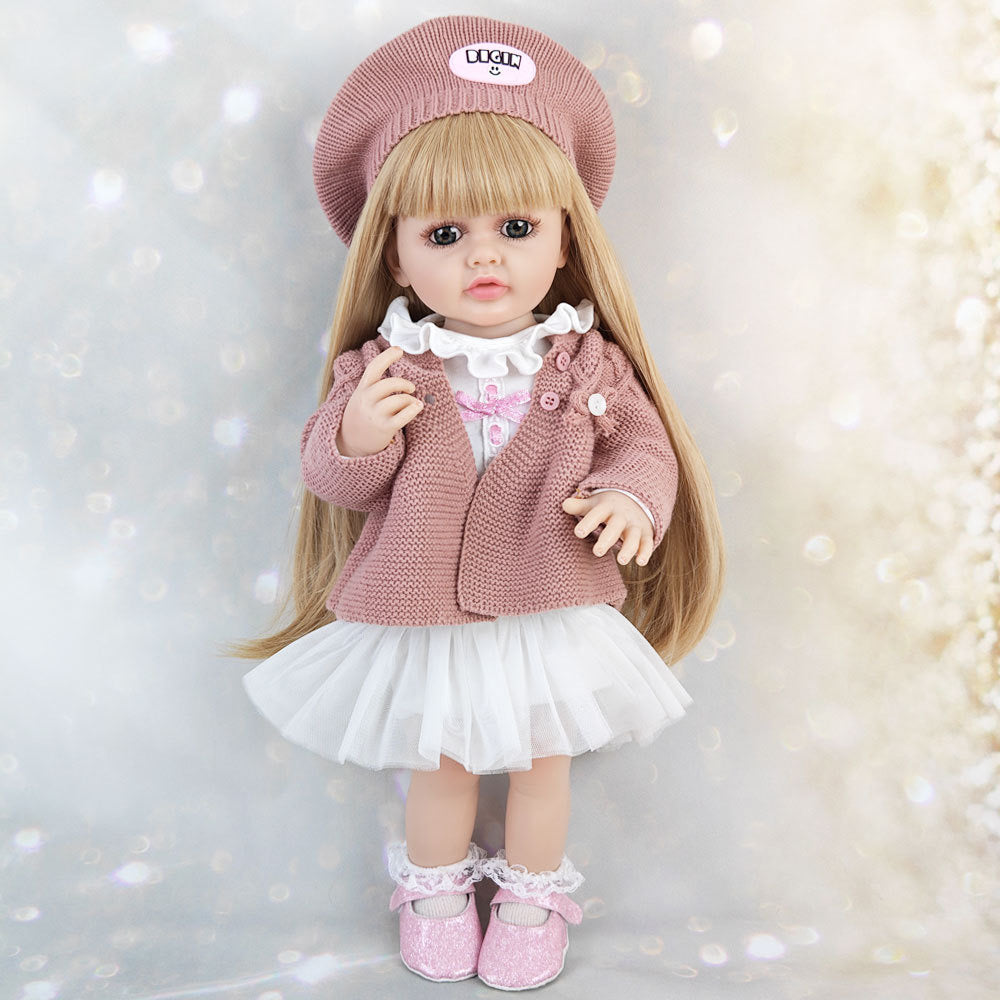 Hot selling foreign trade reborn doll factory full vinyl simulation baby doll girl toy DIY dress-up model