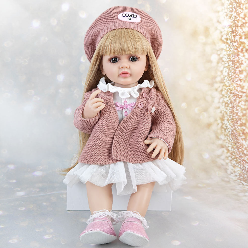 Hot selling foreign trade reborn doll factory full vinyl simulation baby doll girl toy DIY dress-up model