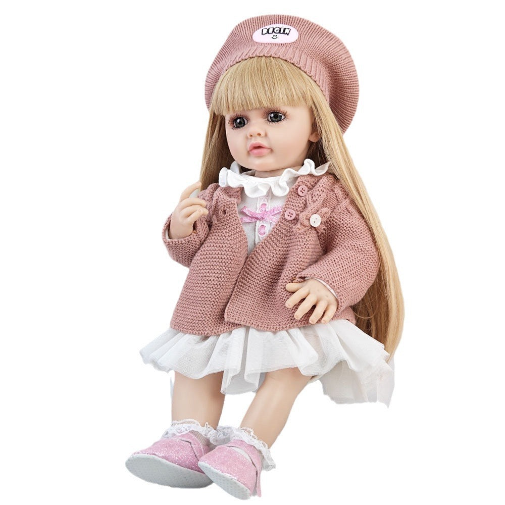 Hot selling foreign trade reborn doll factory full vinyl simulation baby doll girl toy DIY dress-up model