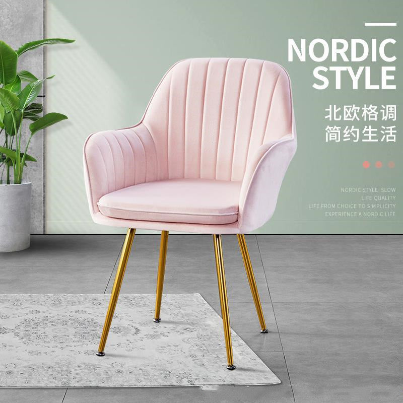 Nordic style backrest dining chair home modern simple makeup net red ins chair princess manicure dressing desk stool