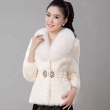 Autumn and winter new fur coat for women short Korean style imitation fox fur collar mink coat mink velvet women's clothing all-match