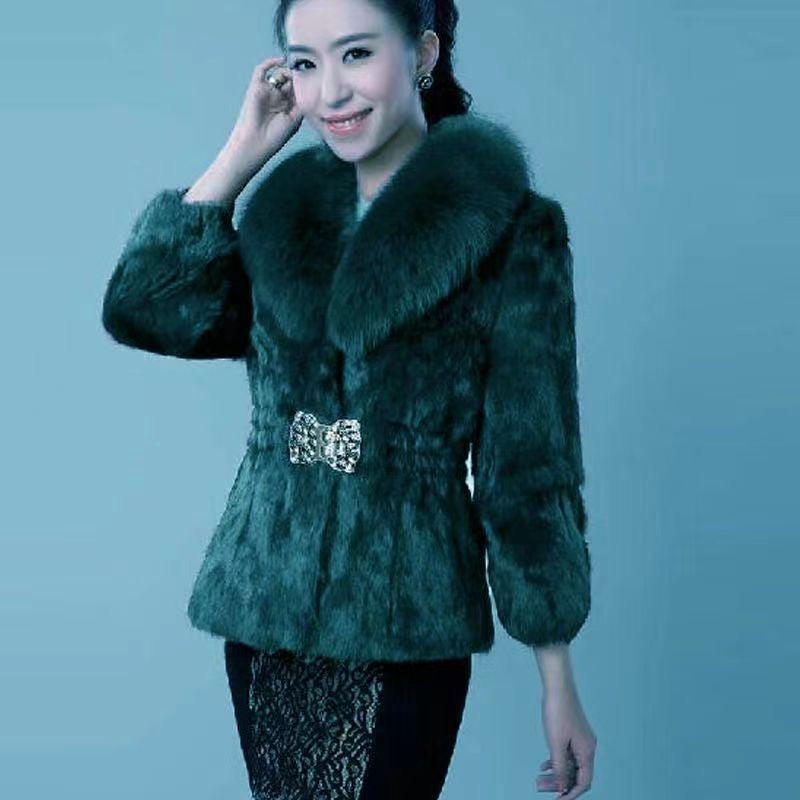 Autumn and winter new fur coat for women short Korean style imitation fox fur collar mink coat mink velvet women's clothing all-match