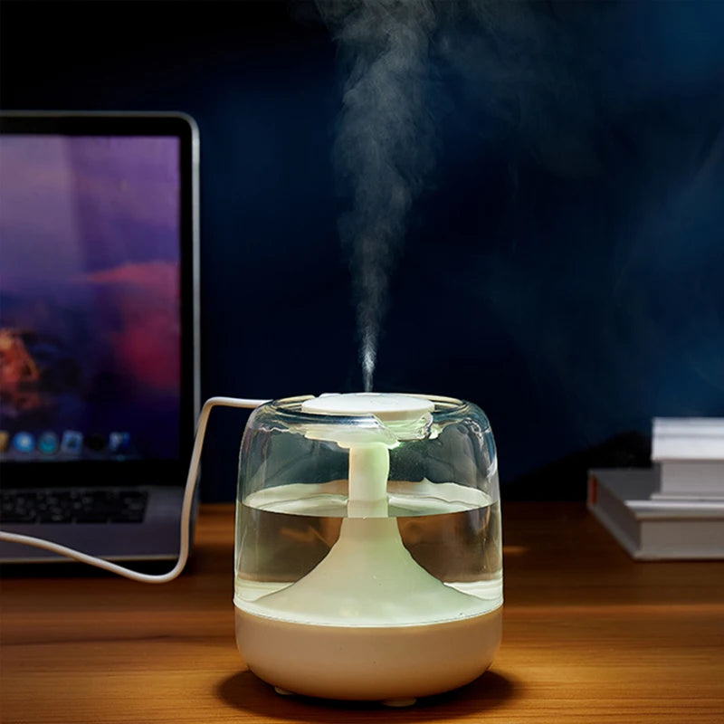 Desktop Humidifier with High Fog Volume Bedroom Desktop Silent Atmosphere Light Large Capacity Air Humidifier