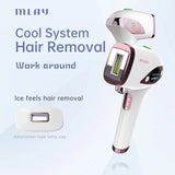 MLAY T4 IPL Laser Handheld Hair Removal Machine Ice Cool Permanent Face Body Bikini Epilator with 500000 Shots for Home Use