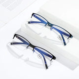 Men Square Frame Business Myopia Glasses Vintage Eye Protection Ultra Light Eyeglasses Vision Care 100~600 Diopter