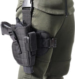 Drop Leg Holster Thigh Holster - Molle Airsoft Holster with Magazine Pouch Thigh Pistol Gun Holster Tactical Adjustable Right Ha