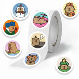 500pcs/roll Cute Capybara Cartoon Graffiti Stickers DIY Phone Guitar Laptop Notebook Suitcase Waterproof Sticker Kids Toy