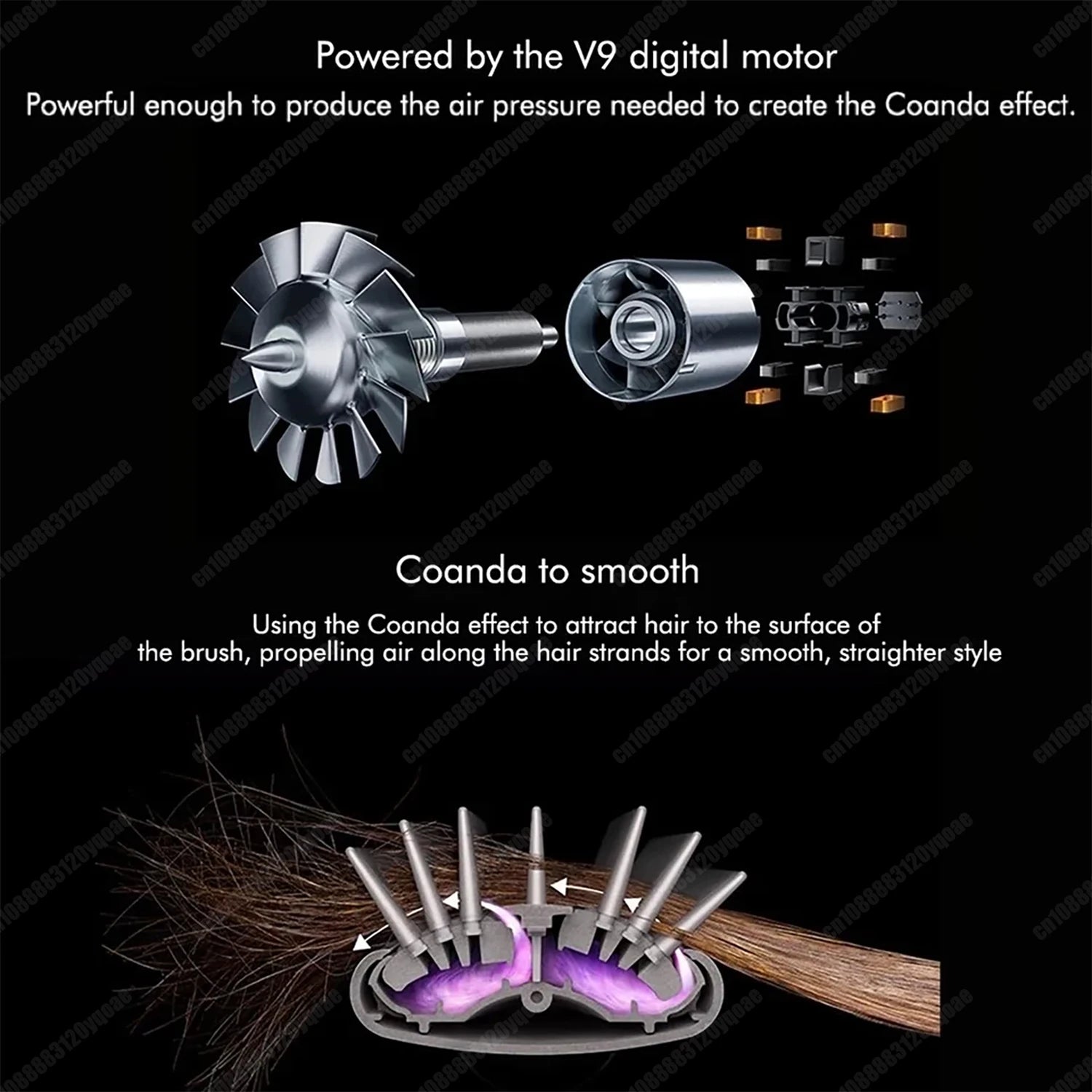 Professional 6IN1 Multi Hair Styler Hair Dryer 1300W Hair Straightener Curling Barrel Brush Hair Dryer Salon Styler Auto Wrap