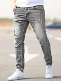 Mens Jeans Casual Skinny Pants Stretch Denim Trousers Male Slim Fit Straight Pants Fashion Jeans Soild Pencil Pants Man Clothing