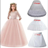 Girls Crinoline Petticoat With Hoop Children Under Skirt Short White Underskirt A-line Ball Gown Child Petticoats