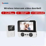 4.3 "Video intercom outdoor wireless doorbell smart home video doorbell with infrared night vision visual surveillance camera