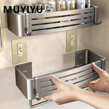 Bathroom Shelf No Drill Wall Makeup Storage 6.8cm Aluminum Alloy Shampoo Rack Organizer Shower Shelf Bathroom Accessories