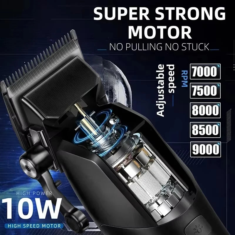 Kemei KM-1858 10W Barber Professional Electric Hair Clipper DLC Blade Trimmer Cordless USB Charging Rechargeable Hair Clippers