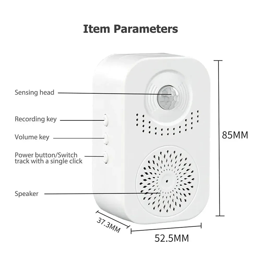 ML56 Talking Welcome Doorbell Motion Sensor Store Security Reminder Business Detector Entry Intelligent Greeting Door Chimes