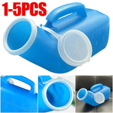 1-5pcs Urinals for Men 1200ml Thick Plastic Mens Bedpan Bottle with Lid Pee Container Urinary Bottle Male Urinal Pee Bottle