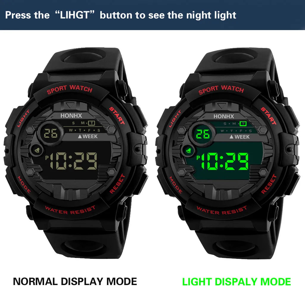 Cool Sports Electronic Watches With Four Buttons Sport Army Watch Fashion Outdoors Led Digital Watch For Men Reloj Hombre