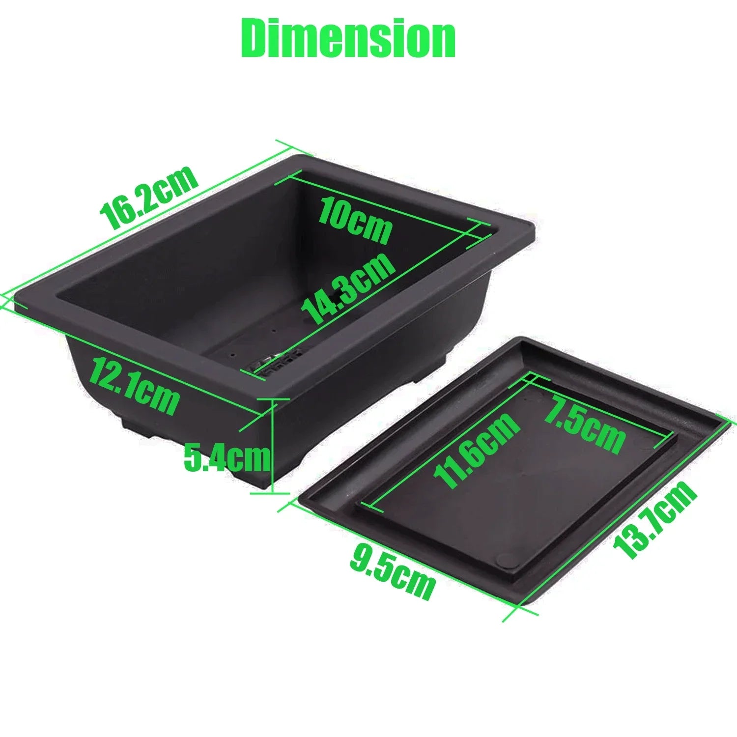 1Pcs Bonsai Training Pots with 4Pcs Plant Labels Plastic Bonsai Plants Growing Pot for Garden Yard Office Living Room Balcony