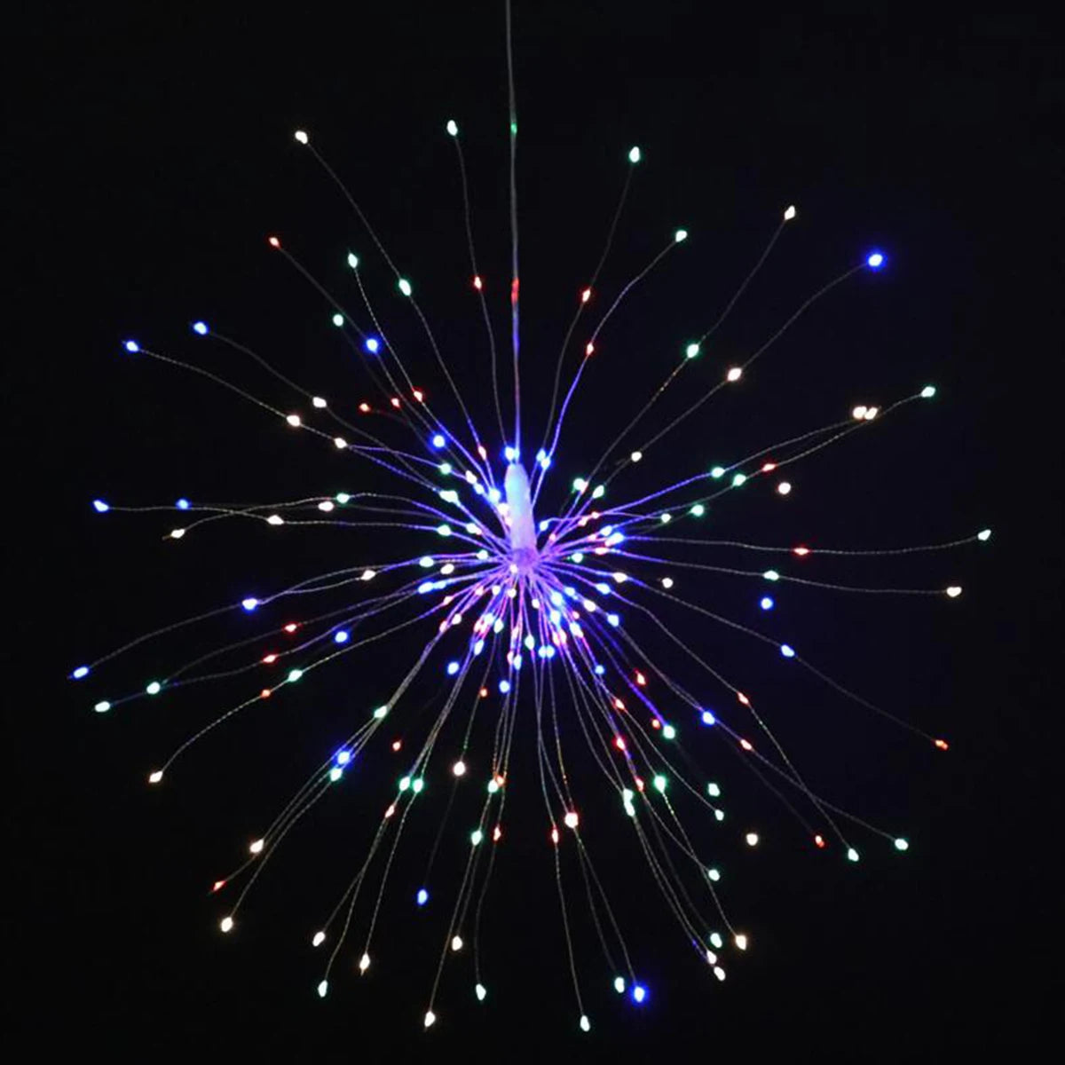 Fireworks, string lights, flower garlands, battery powered LED fairy lights, remote outdoor camping, parties, gardens, Christmas