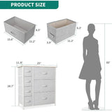 Dresser for Bedroom, 7 Drawers Fabric Dresser, Organizer Unit for Living Room, Hallway, Closets - Sturdy Steel Frame