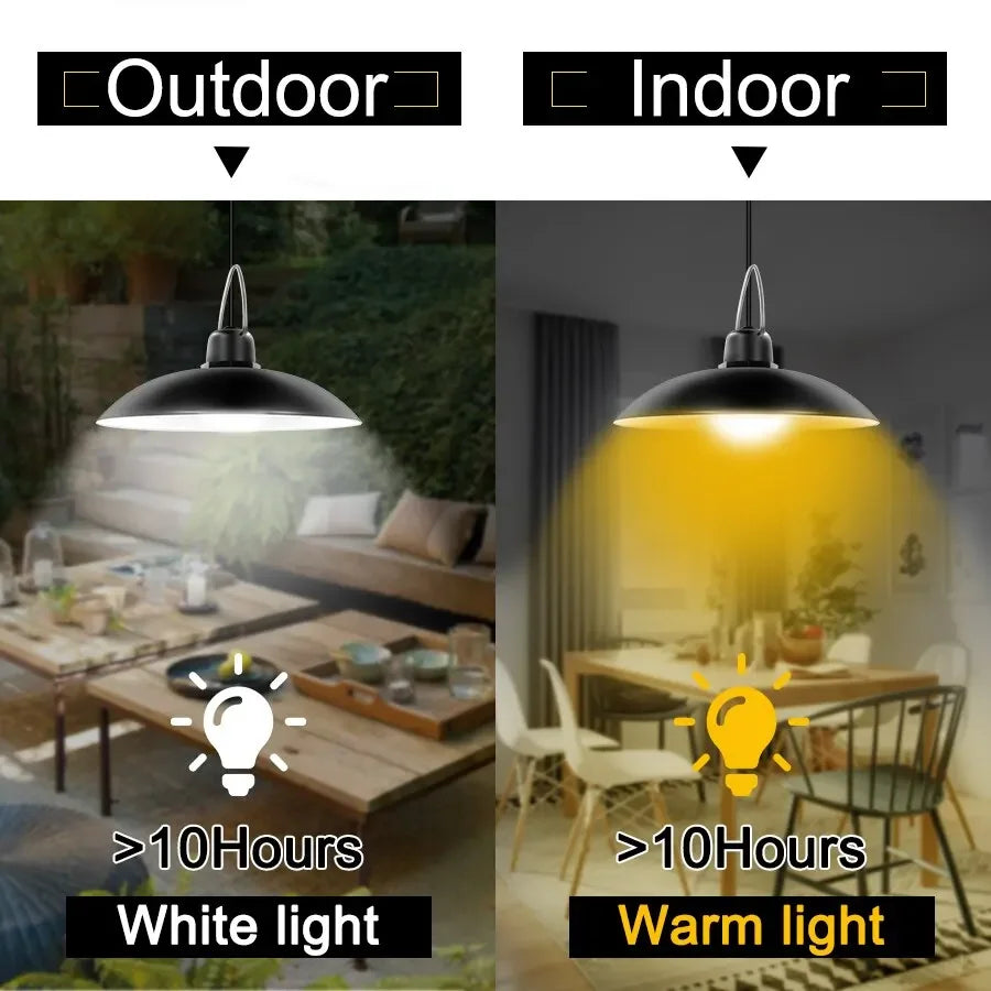 Solar Household Indoor Solar Light and Outdoor Solar Pendant Light Camping Outdoor Solar Lights One Drag Two Waterproof Lights