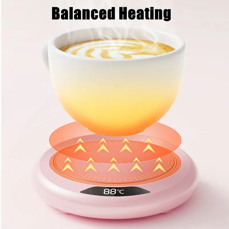 1PC Thermostatic Heating Coaster USB Home Heating Coaster 3-speed Adjustment Heating 55 Degrees Constant Temperature