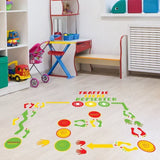 Palm Printing Interactive Game Floor Sticker Game Kindergarten Children's Room Cartoon Wall Stickers for Kids Room Home Decor