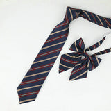 Japanese JK Men Tie Female Clothes Accessories Decorate Student Uniform Bow Tie Hand College Style Red Striped Ties for Girls