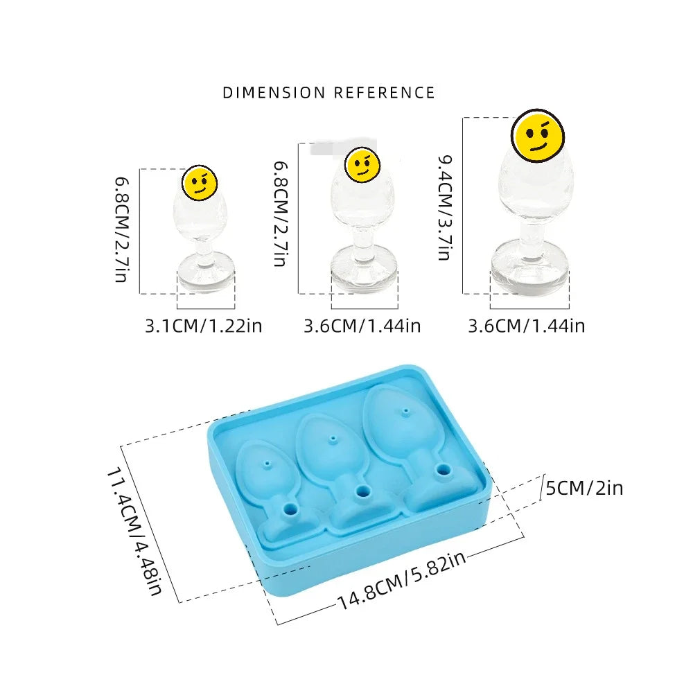 3-Grid Ice Cube Tray For Stanley 30/40 Oz Tumbler Cups Reusable Cylinder Silicone Ice Cube Molds With Lid For Drink Juice Coffee