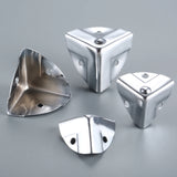 8pcs 23mm/28mm Metal Box Corners Protector Triangle Scalloped Code Pressed Bumps Decor Luggage Aluminum Suitcase Toolbox Speaker