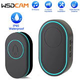 Wsdcam Wireless Doorbell Smart 39 Musics Door Bell Chime Kit LED Flash House Welcome Bell IP65 Waterproof Security Doorbell