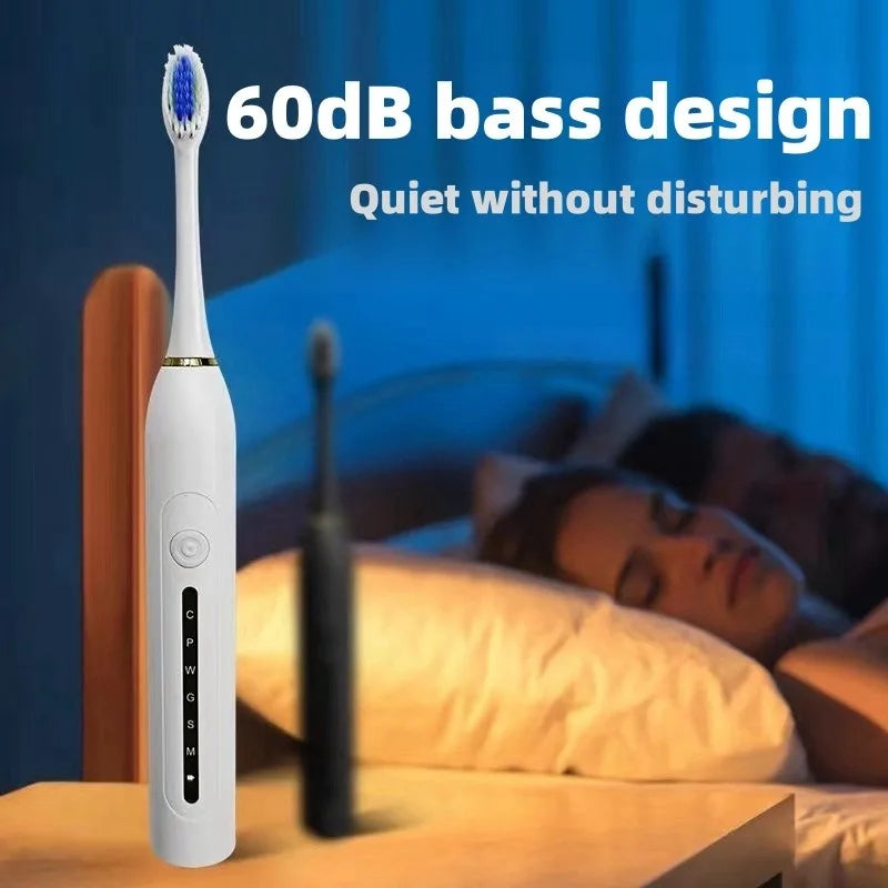 USB Charging New Electric Toothbrush Home Soft Hair 6-speed Mode Charging Portable Adult Electric Toothbrush