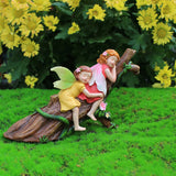 Sleeping Flower Fairy Statue Outdoor Courtyard Garden Resin Figurines For Flowerpot Flowerbed Home Decoration Cute Ornament Gift