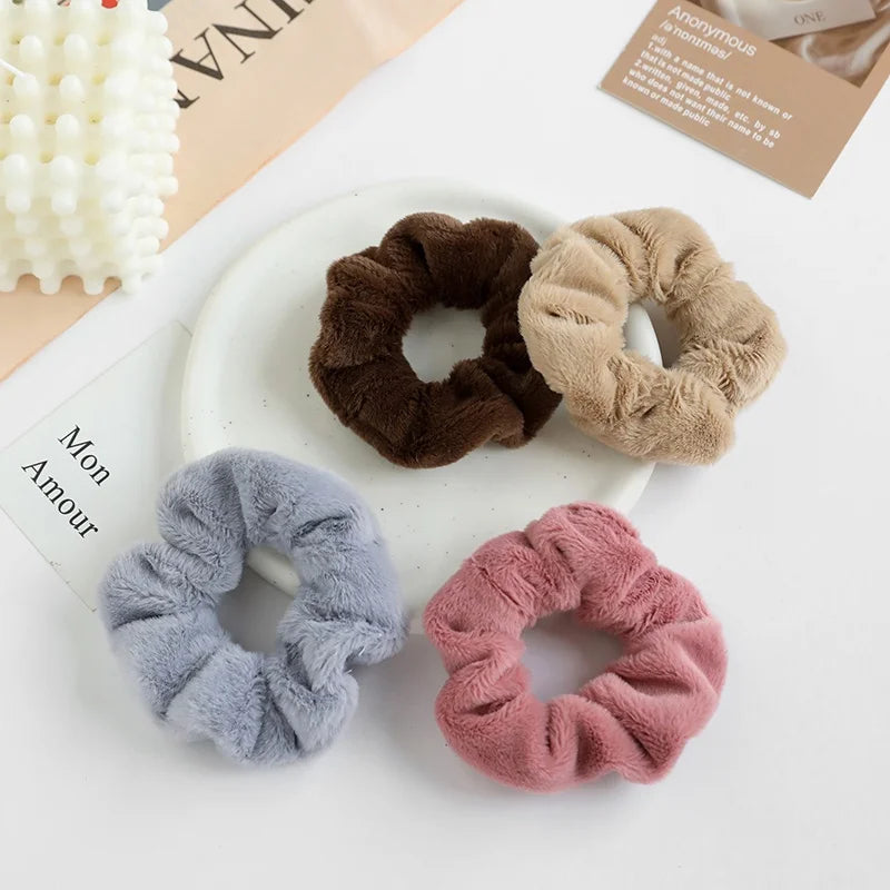 New Women Fashion Hair Bands Headdress Korean Cute Plush Scrunchie Headband Female Hair Accessories Headwear