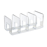 1Pcs Acrylic Desk Organizer 4 Compartment Bag Closet Shelf Divider Bookshelf Tabletop Colorful Four Frames Book Stand