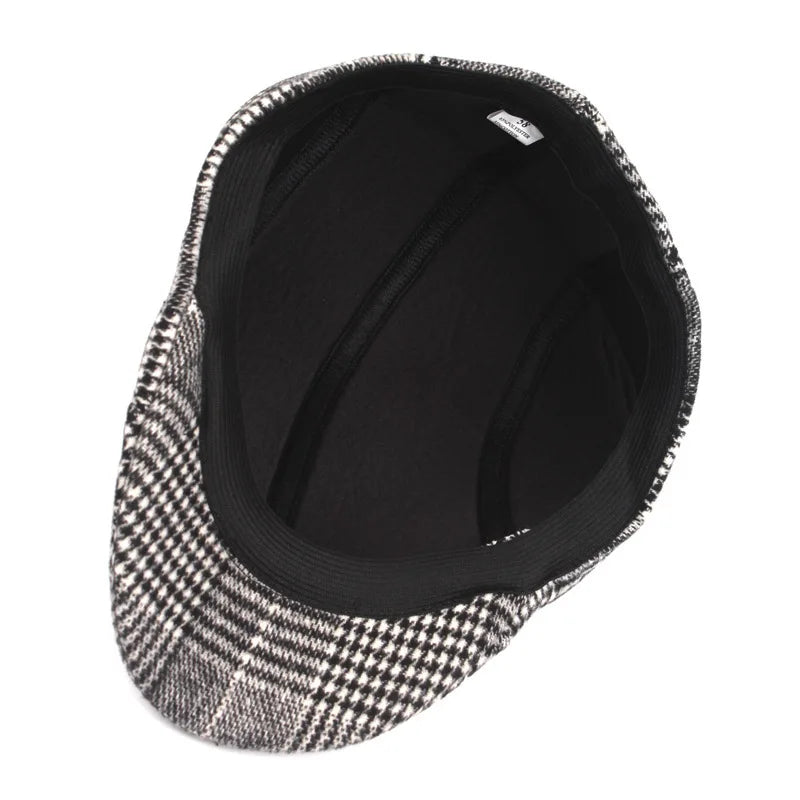 Unisex’s Retro Berets Plaid  Breathable  Absorbent Paperboy Cap Spring  Autumn Outdoor Casual Street Hats