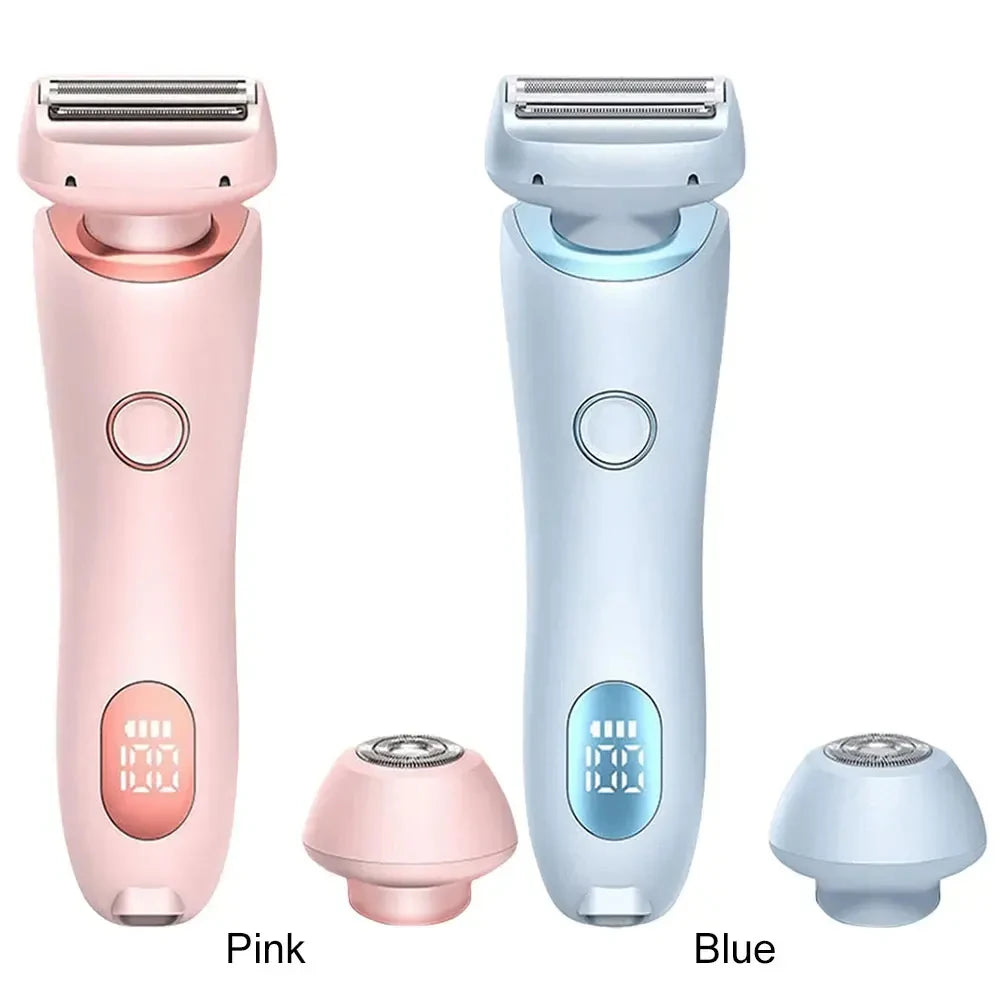 Electric Razors for Women 2 In 1 Bikini Trimmer Face Shavers Hair Removal for Underarms Legs Ladies Body Trimmer IPX7 Waterproof