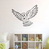 Snowy Owl With Wizard Letter Vinyl Stickers Nursery Wall Decor Car Window Laptop Decals For Apple Macbook Pro / Air Decoration