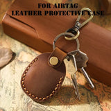 For Airtags Protective Case Retro High Quality PU Leather Keychain for Apple Anti-lost Tracker Locator Device Accessories Сумка